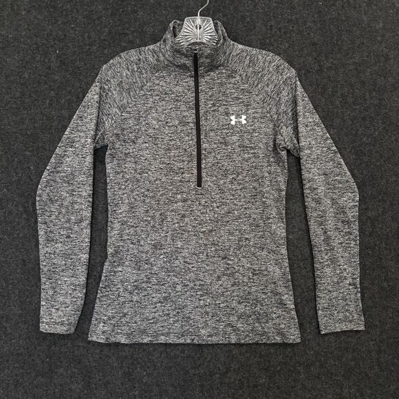 Under Armour Pullover Women's Small Gray Half Zip HeatGear Athletic Running Top - Picture 1 of 8